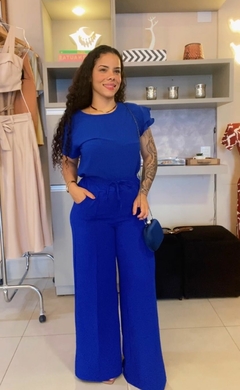 CONJUNTO CALÇA E BLUSA CREPE na internet