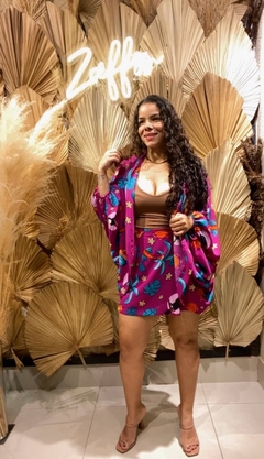 CONJUNTO KIMONO E SHORT SAIA - loja online