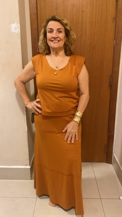 CONJUNTO SAIA E BLUSA MOLETINHO - comprar online