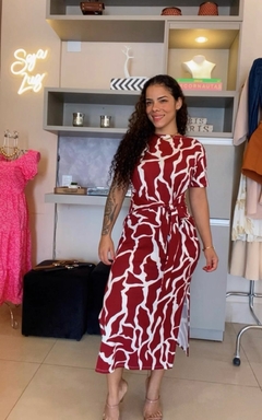 VESTIDO DE MALHA COM AMARRAÇÃO na internet