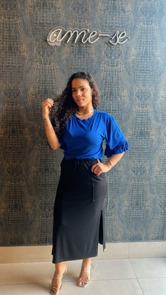 BLUSA VISCOLYCRA COM BABADO NA MANGA - comprar online