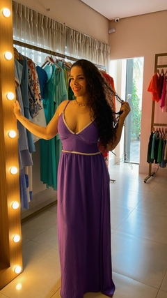 VESTIDO LONGO LISO COM ALÇA REGULAR na internet