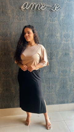 BLUSA VISCOLYCRA COM BABADO NA MANGA na internet