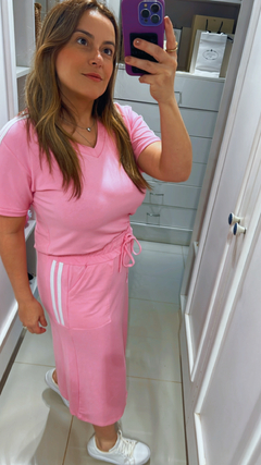 Conjunto Saia em Moletom Listra Lateral - Zaffir