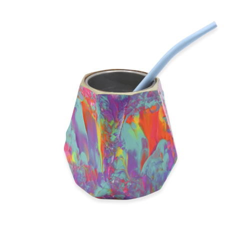 Mate BERING de madera geométrico pintado a mano