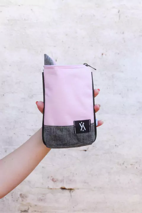 Yerbera Rosa y Gris Melagne