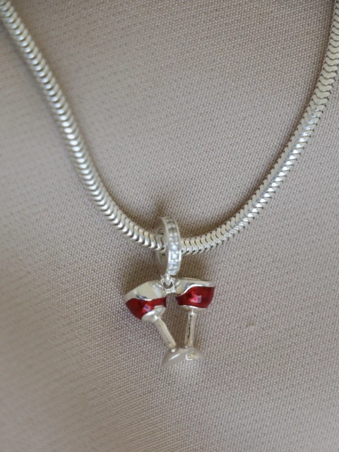 Berloque Vinho | Prata 925 - comprar online