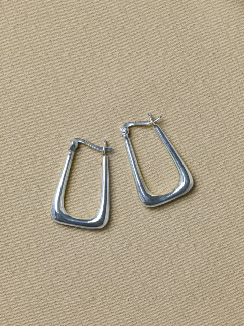 Argola Retangular Eletroformação | Prata 925 - comprar online