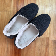 Pantufla Tejida Negra - comprar online
