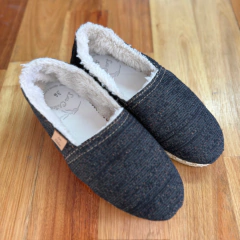 Pantufla Tejida Negra