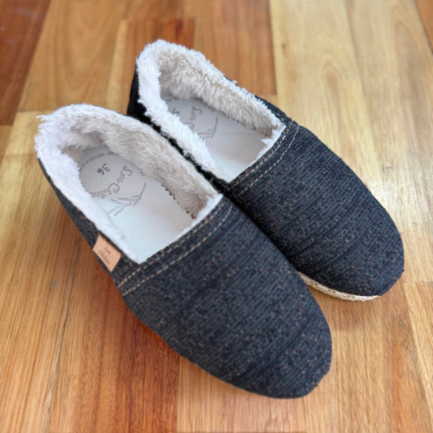 Pantufla Tejida Negra