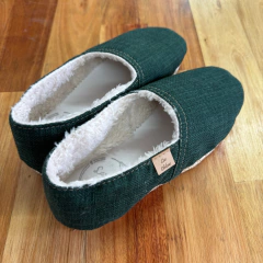 Pantufla Tejida Verde - comprar online