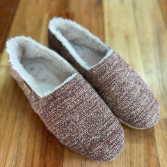 Pantufla Tejida Roja