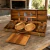 Kit 4 copas con tabla integrada para asado personalizable