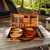 Kit 6 personas con vasos para asado y camping