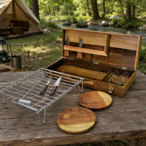 Kit 2 copas con parrilla integrada para asado personalizable