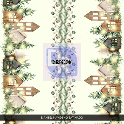 MANTEL NAVIDEÑO SATINADO - comprar online