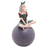 Figura Decorativa Boneca com Bola de Resina Cinza - Wolff - comprar online