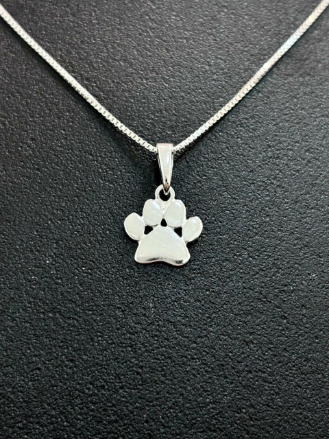 Pingente Patinha Pet Liso Prata 925
