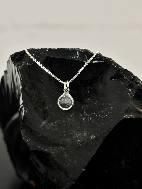 Tornozeleira Ponto de Luz Redondo e Veneziana Prata 925