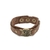Pulseira São Miguel Arcanjo em Couro Marrom - Fecho com Botões - comprar online