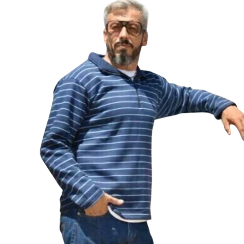 BUZO MEDIO CIERRE FRIZA RAYADO 95-1447 - comprar online