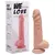 Pênis de Borracha Realista com Escroto e Vibrador We Love c/ Ventosa Recarrecavel