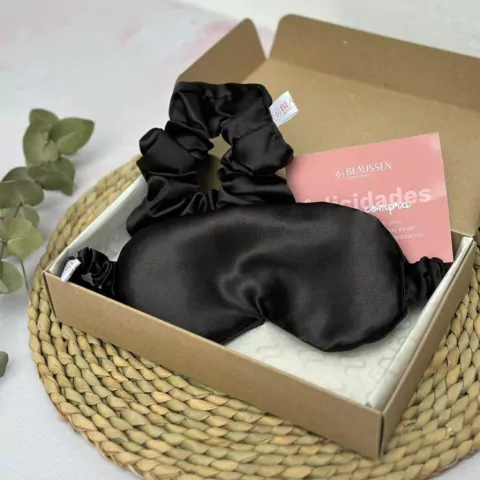 Kit Antifaz y Scrunchie de Satén