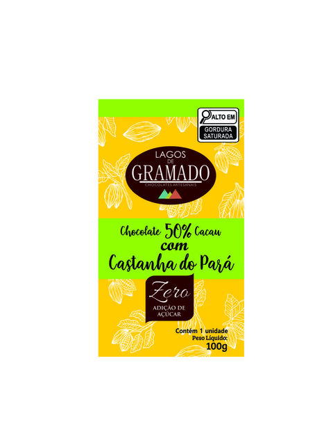 Barra 50% castanha do pará 100g