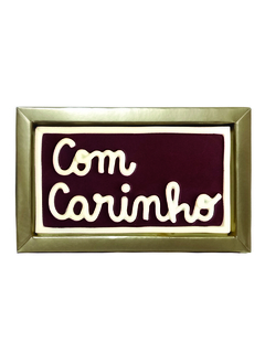 Placa COM CARINHO ao leite