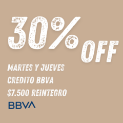 MARTES Y JUEVES - 30% OFF - TOPE DE REINTEGRO $7.500 - comprar online