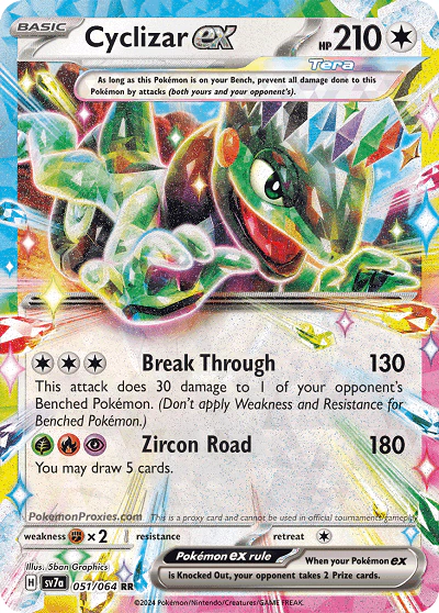 Carta Pokémon Cyclizar ex idioma INGLES código 159/191 - JCC Pokémon