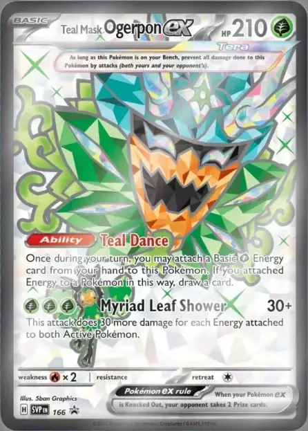 Carta Pokémon Teal Mask Ogerpon ex idioma INGLES código SVP166 - JCC Pokémon