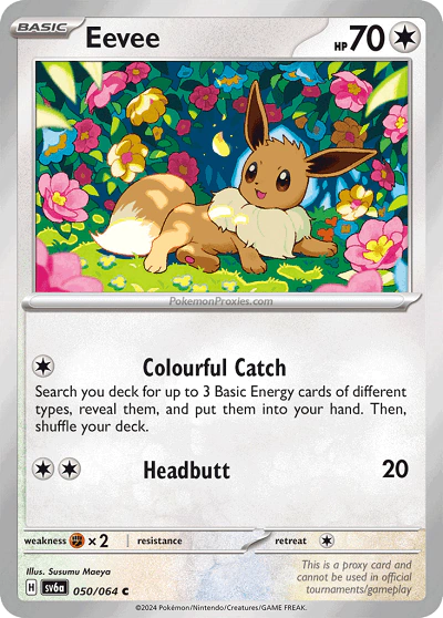 Carta Pokémon Eevee idioma INGLES código 050/064 - JCC Pokémon