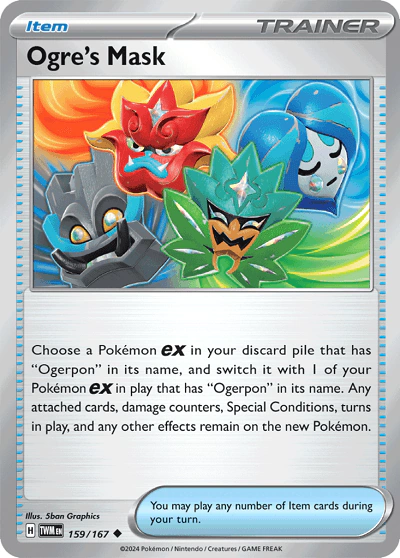 Carta Pokémon Ogre's Mask ESPAÑOL código 159/167 - JCC Pokémon
