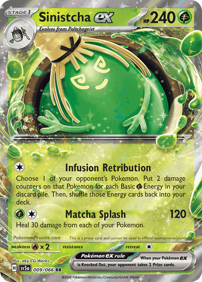 Carta Pokémon Sinistcha ex idioma INGLES código 023/167 - TCG Pokémon