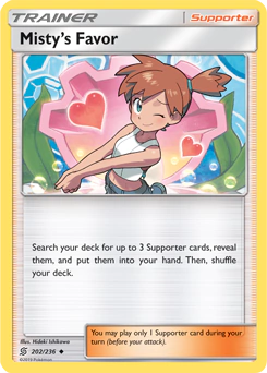 Carta Pokémon Misty's Favor ESPAÑOL código 202/236 - TCG Pokémon