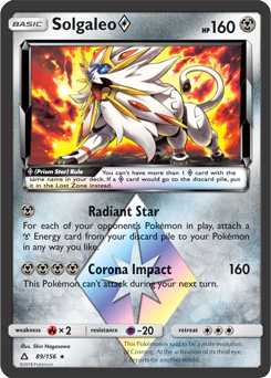 Carta Pokémon Solgaleo ESPAÑOL código 89/156 - TCG Pokémon