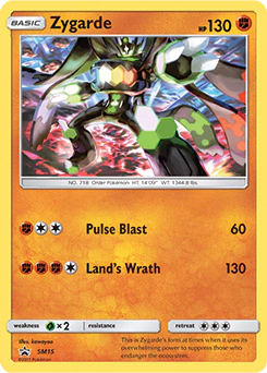 Carta Pokémon Zygarde  código SM15 - TCG Pokémon