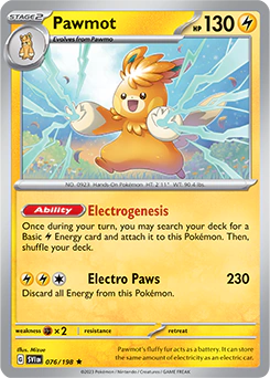 Carta Pokémon Pawmot idioma INGLES código 076/198 - TCG Pokémon