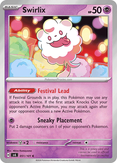 Carta Pokémon Swirlix ESPAÑOL código 051/101 - TCG Pokémon