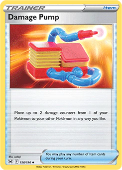 Carta Pokémon Damage Pump ESPAÑOL código 156/196 - TCG Pokémon