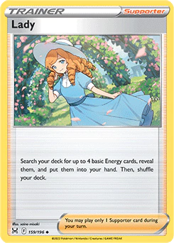 Carta Pokémon Lady  código 159/196 - TCG Pokémon