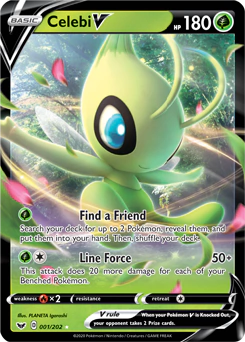 Carta Pokémon Celebi V ESPAÑOL código 001/202 - JCC Pokémon