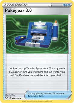 Carta Pokémon Pokégear 3.0  código 174/202 - TCG Pokémon