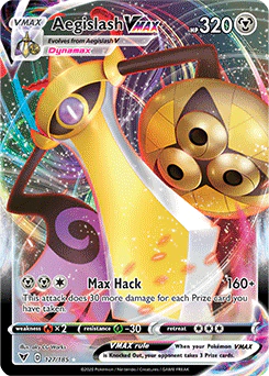 Carta Pokémon Aegislash VMAX idioma INGLES código 127/185 - JCC Pokémon