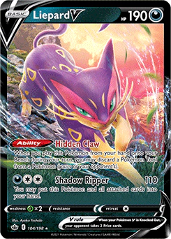 Carta Pokémon Liepard V idioma INGLES código 103/198 - TCG Pokémon