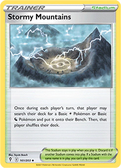 Carta Pokémon Stormy Mountains  código 161/203 - TCG Pokémon