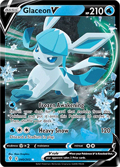 Carta Pokémon Glaceon V idioma INGLES código 040/203 - TCG Pokémon