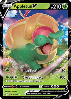 Carta Pokémon Appletun V  código 026/264 - TCG Pokémon
